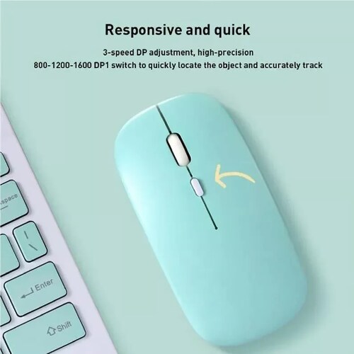 Kit De Teclado Ratón Bluetooth + Soporte Para Tableta Verde