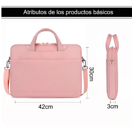 Bolsa Para Laptop 15.6 Pulgada Maletín Impermeable Portatil Rosa