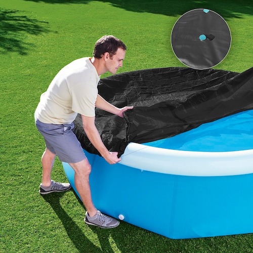 Cubierta De Alberca Circular 244 Cm Pvc Cobertor De Piscina