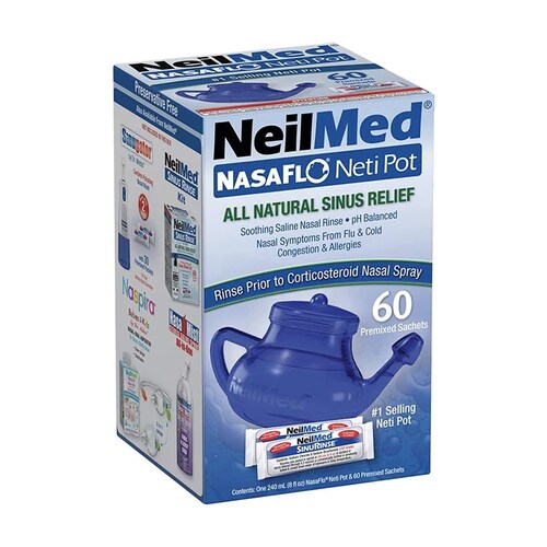 Nasaflo Neti Pot Neilmed Sinus Rinse 60p.