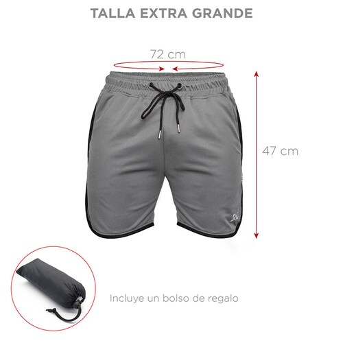 Short Deportivo Hombre Red Baboon Fit Gray Short Deportivo Ajustable EG