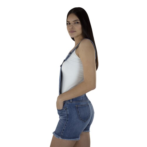 Overol Short Innermotion De Mezclilla Para Mujer. Estilo 1379