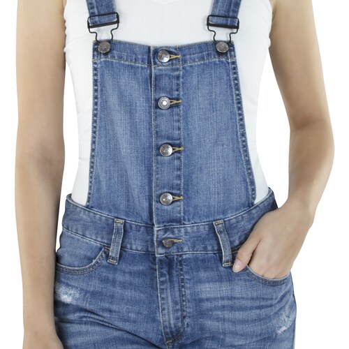 Overol Short Innermotion De Mezclilla Para Mujer. Estilo 1379