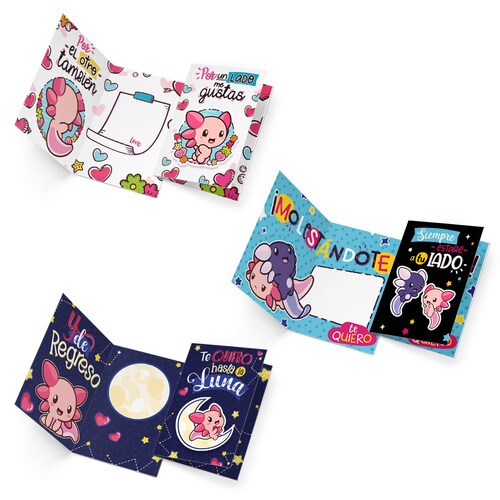 Tarjeta De Regalo Felicitación Ajolote Hasta La Luna