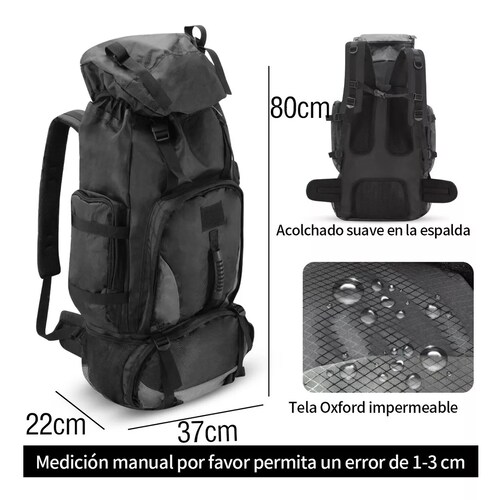 Mochila Al Aire Libre Para Senderismo Montañismo Maleta 80l