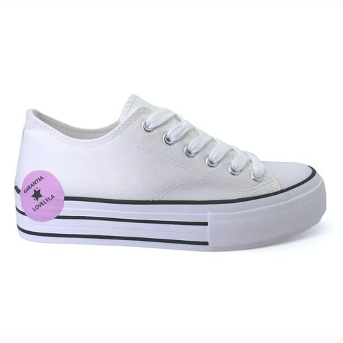 Tenis Sneaker Para Dama Plataforma Casual Blanco Urbano.