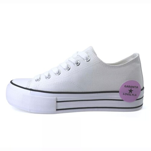 Tenis Sneaker Para Dama Plataforma Casual Blanco Urbano.