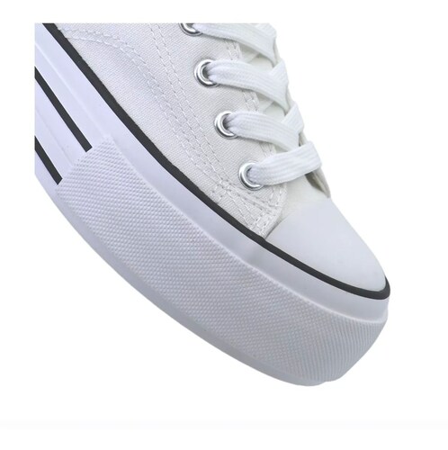Tenis Sneaker Para Dama Plataforma Casual Blanco Urbano.