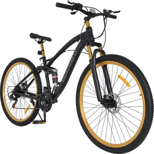 Bicicleta Montaña Aluminio R29 21v Doble Suspension Negro