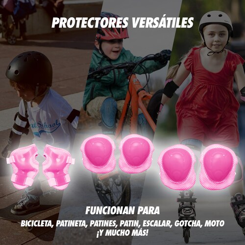 Kit Protección Patinaje Infantil C/casco, Rodilleras Y Coderas De