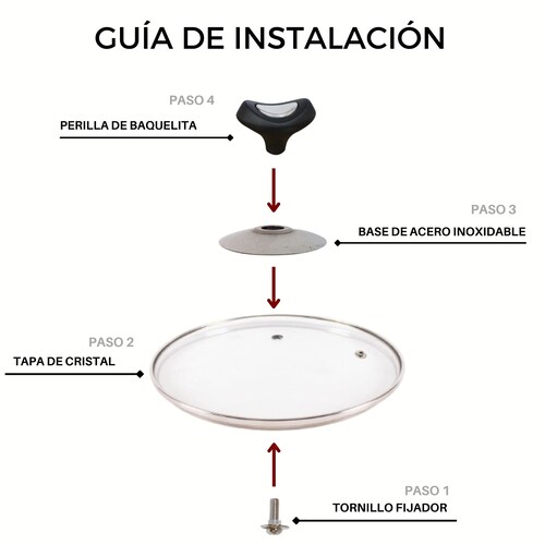 Tapa De Cristal Templado 20 Cm Queen Sense.