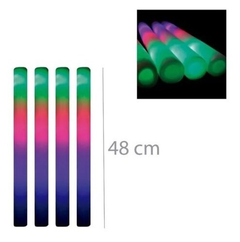 10 Barras De Espuma Luz Led Aplaudidor Vara Palo Stick
