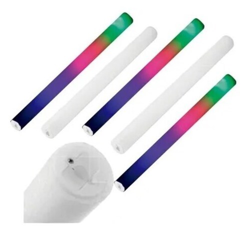 10 Barras De Espuma Luz Led Aplaudidor Vara Palo Stick