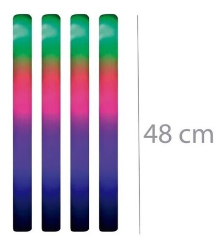 10 Barras De Espuma Luz Led Aplaudidor Vara Palo Stick