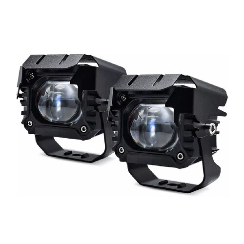 Faros De Lupa De Color Doble 180w Para Auto, Moto, 1 Par