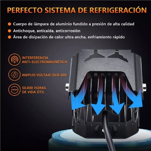 Faros De Lupa De Color Doble 180w Para Auto, Moto, 1 Par