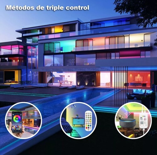 Tiras De Led Rgb 20 Metros Wifi Luces Led Alexa App Control
