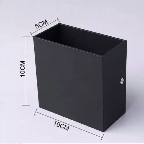 Lámpara De Pared Led De 12w Foco Flotante Moderno Negro + Luz Blanca