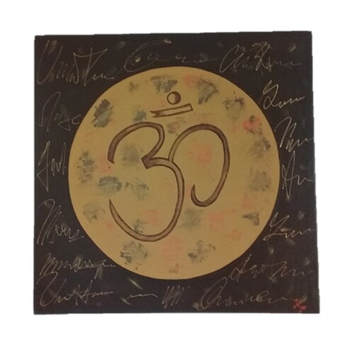 Cuadro decorativo pintado a mano Galería Oneris SIMBOLO OM HINDU MANDALA 60x60