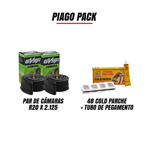 Parches Vulcanizados 48 Pz + Pegamento + 2 Cámaras R20 Bicicleta