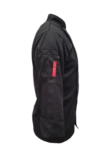 Filipina de Chef Para Hombre Color negro Liso Top Swiss Chef
