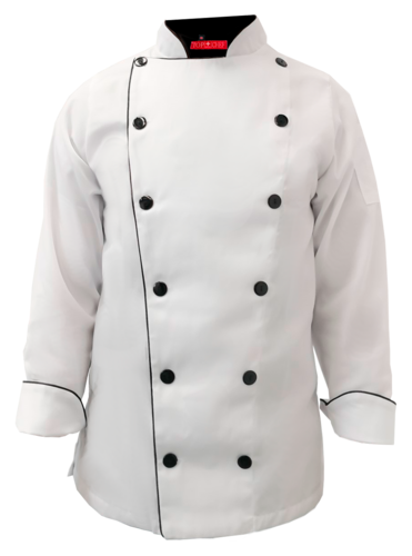 Filipina de Chef Para Hombre color Blanco vivos negros Top Swiss Chef