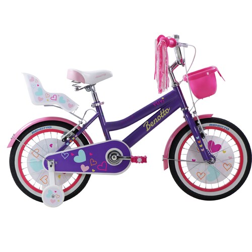 Bicicleta BENOTTO Infantil YUYI R16 Acero 1V. Morado Claro Niña