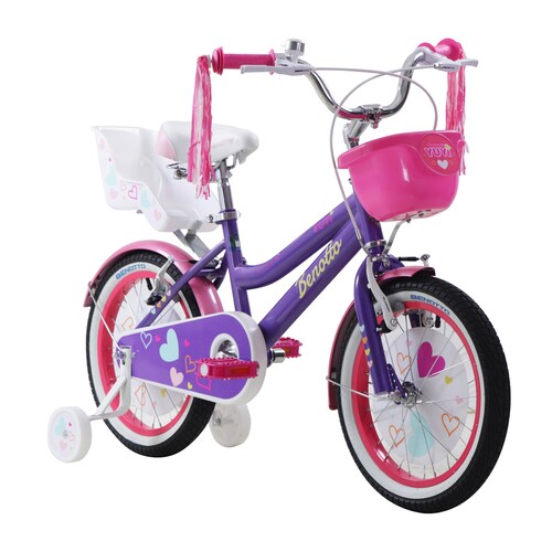 Bicicleta BENOTTO Infantil YUYI R16 Acero 1V. Morado Claro Niña