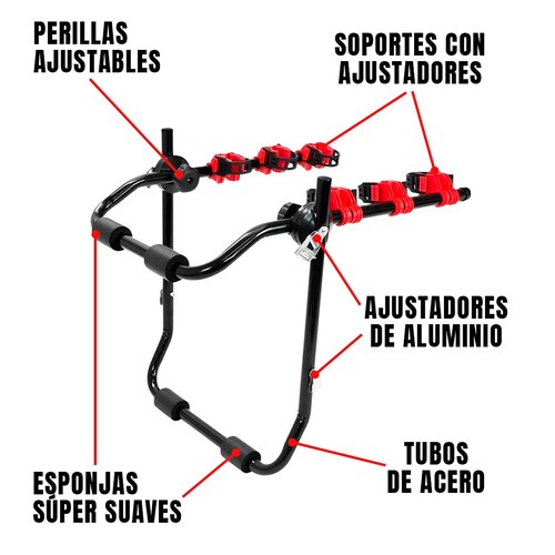 Rack Soporte Porta 3 Bicicletas Para Todo Tipo De Vehículo.