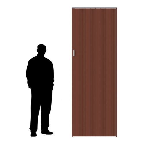 Puerta Plegable Mediana Playcon Color Cerezo.