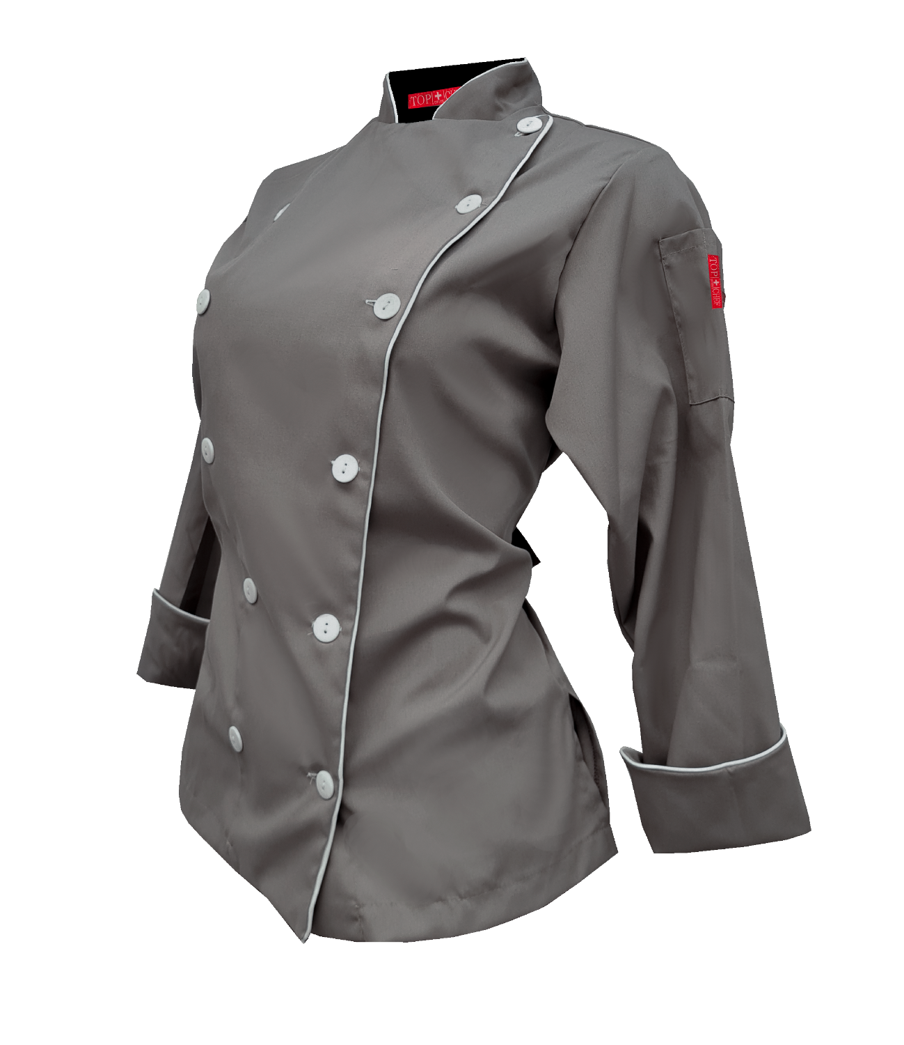 Filipina de Chef Para Mujer Color Gris Top Swiss Chef