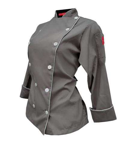 Filipina de Chef Para Mujer Color Gris Top Swiss Chef