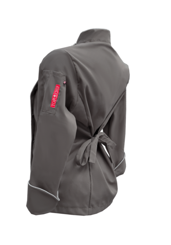 Filipina de Chef Para Mujer Color Gris Top Swiss Chef