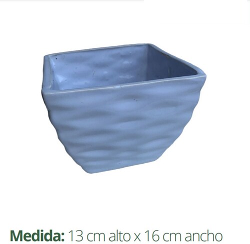 Figura Maceta Decorativa De Cerámica  Galería Oneris cuadro ondulado