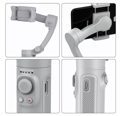 Estabilizador Gimbal Axnen Hq3 3 Ejes Plegable Para Celular 