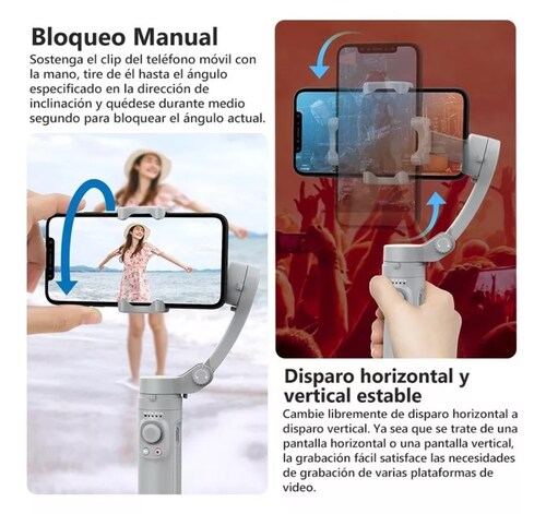 Estabilizador Gimbal Axnen Hq3 3 Ejes Plegable Para Celular 