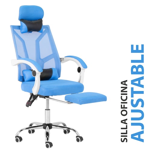 Silla de Oficina Onof con Almohadillas Lumbares + Reposacabezas + Reposapies , Silla de Trabajo Giratoria con Altura Ajustable