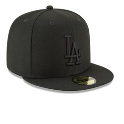 Gorra New Era Los Angeles Dodgers Black On Black 59Fifty Cerrada