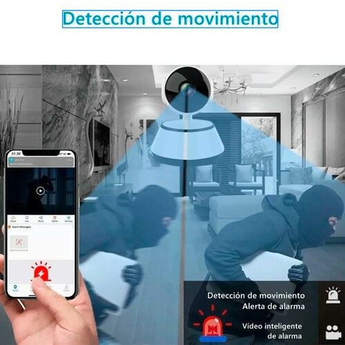 Cámara De Seguridad Para Interiores Con Visión Nocturna Y Audio Wifi  Hd720p.