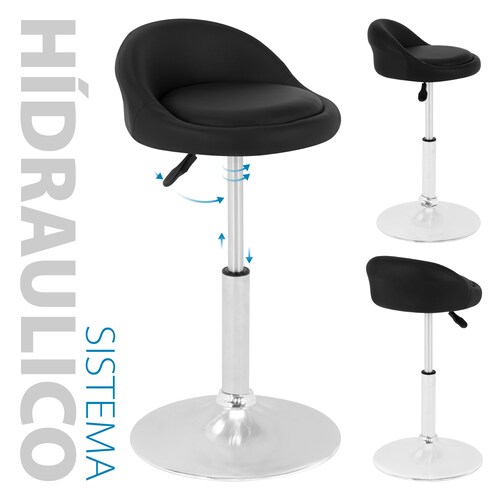 Bancos para Bar Onof 2 Piezas De piel con Altura Ajustable y Giro de 360 grados, Silla Alta para Barra Desayunador, Restaurante, Cafetería