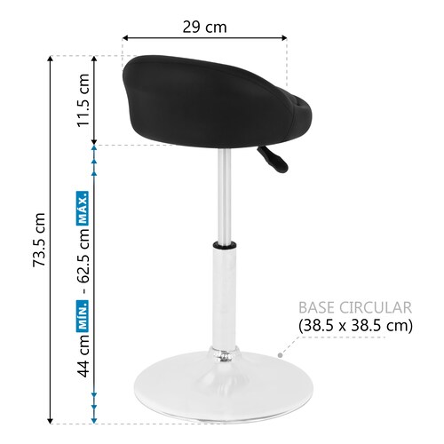Bancos para Bar Onof 2 Piezas De piel con Altura Ajustable y Giro de 360 grados, Silla Alta para Barra Desayunador, Restaurante, Cafetería