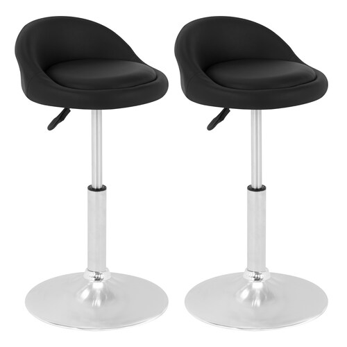 Bancos para Bar Onof 2 Piezas De piel con Altura Ajustable y Giro de 360 grados, Silla Alta para Barra Desayunador, Restaurante, Cafetería