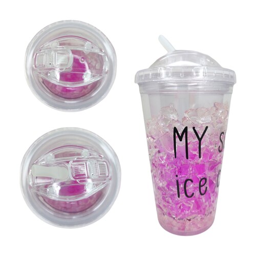 Vaso helado de gel colores 450 ml