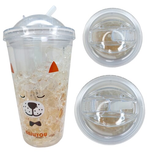 Vaso helado de gel estampado animales 450 ml