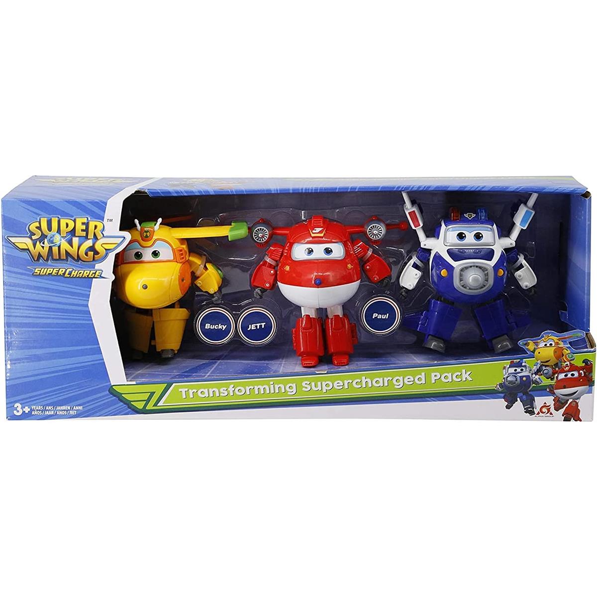 Super Wings Team Amigos Super Cargados Jett Bucky Y Paul