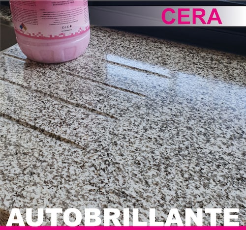 Cera Rosa pbp para brillar Pisos Mármol Vinil Laminado 1Lt