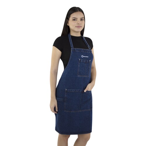 Mandil De Mezclilla Innermotion Azul Estilo Apron #3 Unisex