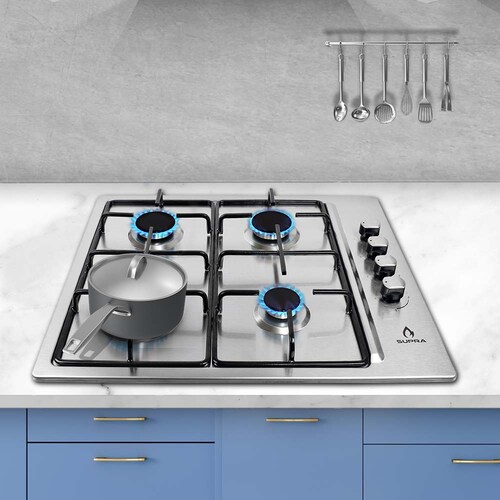 Parrilla Empotrable A Gas Supra De 60 Cm DUMA Con 4 Quemadores