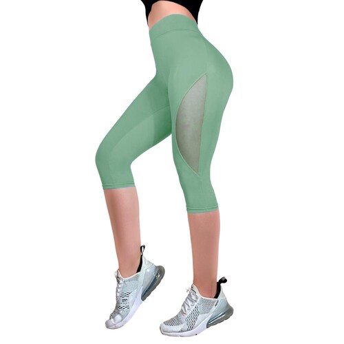 Capri De Mujer Leggings Lycra Malla Corta Bermudas