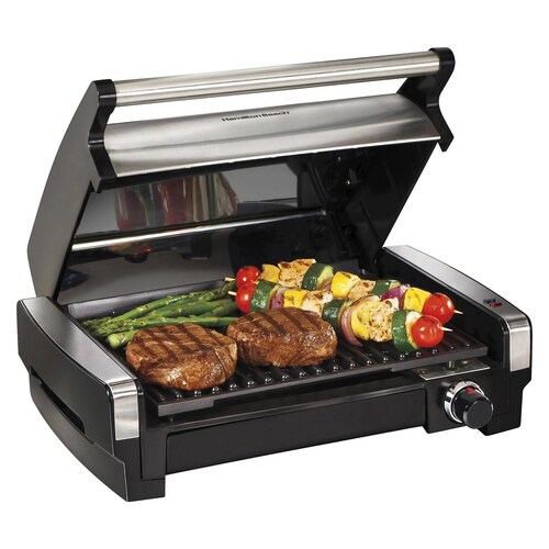 Parrilla Hamilton 25361 Acero Inox. Con ventana en la tapa